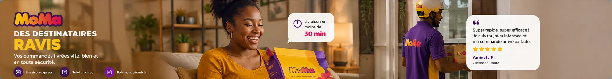 Des destinataires ravis : vos commandes livrées vite, bien et en toute sécurité